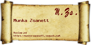 Munka Zsanett névjegykártya
